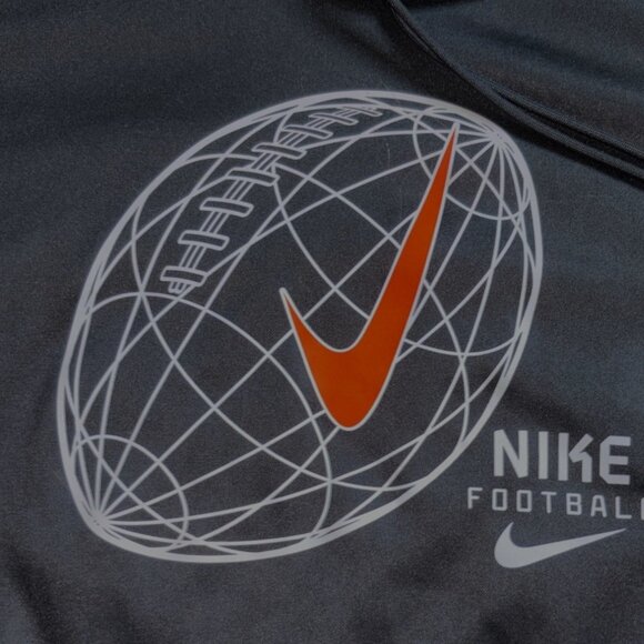 Nike Football Dri-Fit Mens Pullover Hoodie/Sweatshirt-Black-Size Large-GUC - Picture 2 of 7